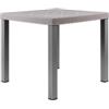 Tavolo da esterno brio in polipropilene e alluminio taupe 82x82x73 cm