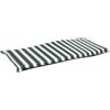 Cuscino per panchina da esterno con fantasia a righe verdi, 111x45xh2.5 cm