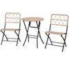 Essenza Set da giardino essenza maui in acciaio e polyrattan nero 2 sedie 1 tavolo