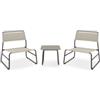 Essenza Set da giardino essenza cannes in acciaio marrone 2 poltrone 1 tavolo