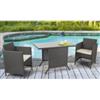 Set da giardino new relax in ferro e rattan con 2 poltrone e un tavolino