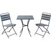 Essenza Set da giardino essenza bistrot in acciaio antracite 2 sedie 1 tavolo