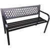 Essenza Panchina da giardino essenza boulevard in acciaio nero 120x50x75 cm