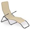 Essenza Sdraio da giardino essenza formentera in acciaio e textilene beige 57x140x96 cm