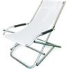 Essenza Sdraio da giardino essenza elba in alluminio e pvc bianco 60x97x70 cm