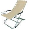 Essenza Sdraio da giardino essenza elba in alluminio e pvc beige 60x97x70 cm