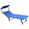 Essenza Lettino prendisole reclinabile essenza ibiza in alluminio e textilene blu 183x59x36 cm