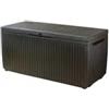 Keter Baule da esterno keter springwood in resina marrone effetto legno 305 lt 123x54x57 cm