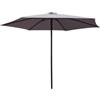 Essenza Ombrellone da giardino rotondo push up essenza in poliestere grigio 3x3 mt