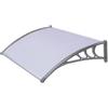 Essenza Pensilina essenza in policarbonato satinato grigio 150x100 cm