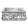 Lavello linosa anticato colore grigio - 40x50x20 cm