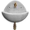 Fontana a bacinella da parete verra anticata in cemento colore grigio - 54x25x56 cm