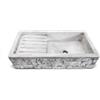 Lavandino da giardino gaeta 80 in cemento anticato colore grigio - 80x40x20 cm