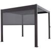 EuroGarden Tenda antivento scorrevole per pergola bioclimatica eurogarden atena in textilene grigio lato 3 mt