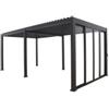 EuroGarden Set 4 vetri scorrevoli per pergola bioclimatica eurogarden atena in vetro temperato grigio lato 3 mt