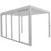 EuroGarden Set 4 vetri scorrevoli per pergola bioclimatica eurogarden atena in vetro temperato bianco lato 4 mt