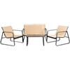 EuroGarden Set da giardino eurogarden magnolia beige 4 sedute e tavolino
