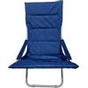 EuroGarden Poltrona da esterno pieghevole con braccioli eurogarden canapone in poliestere blu sfoderabile 88x60x90 cm