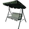 EuroGarden Dondolo da giardino 3 posti eurogarden stripes fantasia righe verdi 172x112x152 cm