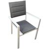 EuroGarden Sedia da esterno eurogarden in textilene grigio 60x56,5x87 cm