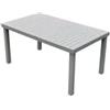 EuroGarden Tavolo da esterno eurogarden in alluminio grigio chiaro 152x90x75 cm
