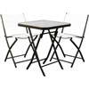 EuroGarden Set da giardino pieghevole eurogarden bistro bianco 2 sedute e tavolino