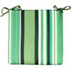 Cuscino per sedia da esterno con fantasia a righe verde 40x40x4 cm