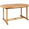 EuroGarden Tavolo da esterno allungabile eurogarden ovale in legno di acacia 150/200x100x75 cm