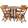 EuroGarden Set da giardino pieghevole eurogarden vittoria in legno di acacia 4 sedute e tavolo