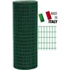 Rete elettrosaldata zincata e plasticata h.150 cm 25 mt