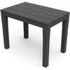 Sgabello da esterno timor in polipropilene effetto legno antracite 60x38,5x45 cm
