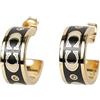 COACH OUTLET Coach Outlet Orecchini CI903 GDBK Smalto Huggie Orecchini Oro Nero