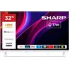 Sharp Smart TV Televisione Sharp Aquos 32 HD Ready Android TV Bianco HD 32HE2245EW