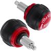 Toyvian 2 Pezzi Perno a Molla Sferico per Attrezzi Fitness, Diametro 58 MM | Corpo in ABS, Finitura Nero Rosso, Presa Ergonomica, per Cyclette e Allenamento Indoor