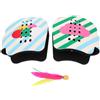 Sosoport Set di Pagaie da Badminton Portatile per Principianti | Plastica, Gioco in Ogni Stagione, per Ricreazione Scolastica e Attività All'aperto, Palline e Borsa