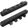 Toyvian Porta Stecche Biliardo da Parete in Legno Nero a 4 Fori | Supporto Murale Montaggio a Vite, Mantiene le Stecche Dritte, Include Accessori di Fissaggio