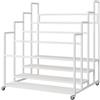 Generic Supporto per tappetino da yoga, scaffale organizer per tappetino da yoga, scaffale per palestra con ruote, supporto per tappetino da ginnastica da pavimento per casa e studio fitness