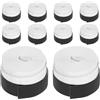 SAFIGLE 10 Pezzi Grips Racchetta Tennis Head Bianco in PU per Badminton | Antiscivolo per Racchette da Tennis, Fascia Antisudore per Racchetta, Grip Racchetta Tennis