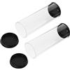 HOMSFOU 2 Pezzi Contenitore Trasparente per Palline da Golf in Pvc Nero | Casa e Vetrina Negozio, Design Salvaspazio, Uso Semplice, Finitura Curata, Forma Tubolare