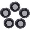 SUPVOX 5 Pezzi Retina per Chignon, Rete Elastica Riutilizzabile Nera | Donne e Pattinatrici, in Rete Mesh, Tenuta Sicura su Coda e Chignon, per Eventi