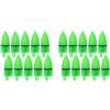 Gatuida 40 Pezzi Allarme Canna da Pesca Luminoso Luce, 2 Batterie Ag3 | Attivazione a Contatto Acqua, Involucro in Plastica Verde, per Longline e Indicatori di Abboccata