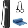 TONINT Borsa per tappetino da yoga e pilates idrorepellente in tessuto Oxford con due tasche esterne tracolla regolabile borsa da trasporto 72 x 18 cm