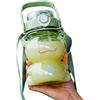 Generic Bottiglia d'acqua a forma di rana, con cannuccia, bollitore portatile | Coppe con cinghia per campeggio, escursionismo, viaggi, scuola sportiva