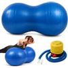 ARTICCO Palla da pilates e yoga, 80 x 40 cm, con pompa, palla da esercizio tipo arachide in PVC, palla fitness per schiena, addominali, gambe, glutei, equilibrio, postura e mobilità