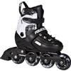 Powerslide Khaan Junior SQD - Pattini in linea regolabili, per ragazze e ragazzi, colore: nero/bianco
