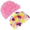 LIFKICH 2 Pezzi Cuffia da Nuoto Donna Floreale Retrò, Rosa e Nero | Stile Petalo Vintage, Riutilizzabile e Veloce da Indossare, per Doccia, Spa e Capelli Ricci
