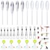 CHENYU 37 Pz Bombarda Galleggiante per Trota Materiale in Silicone | con 10 Bombarda Affondante (6, 8, 10, 15, 20 g) + 5 Fermagallocce + 10 Piombini da Pesca + 12 Esche da Pesca per Acque Basse