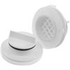 Levemolo 2 Pezzi Valvola di Scarico per Vivaio Pesci Bianco in Nylon | Montaggio a Filo, Drenaggio Rapido, Compatibile Manutenzione e Acquacoltura