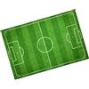 SHINEOFI Adesivo Antiscivolo Tappeto Campo da Calcio Creativo Verde in PVC | Bordo Nero, Design del Campo da Calcio, per Pavimenti in Piastrelle e Piedi Nudi, Decorazione Domestica