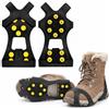 Reaorktic Ramponi per Scarpe Invernali, Taglia XL Ramponi Antiscivolo | Leggero Ice Tacchette in Materiale TPE 10 Punte Anti Scadimento in Acciaio Inossidabile per Neve e Ghiaccio